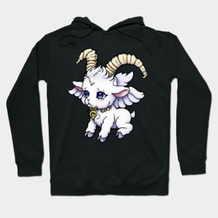 Chibi White Baphomet Goat Hoodie